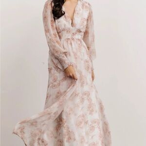 Baltic Born Blush Floral Long Sleeve Dress